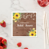 Rustikales Sonnenblumen-Strandlicht Brautparty Serviette (Beispiel)