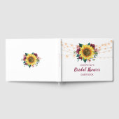 Rustikales Sonnenblumen-String-Lights-Brautparty Gästebuch (Voll)