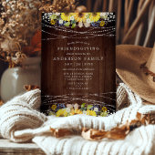 Rustikales Sonnenblumen-String Lights Freundliches Einladung