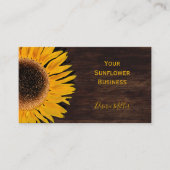 Rustikales Sonnenblumenbraun-Holz Visitenkarte (Vorderseite)