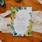 Rustikales Sonnenblumenbrunch und Brautparty Einladung