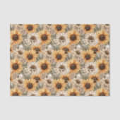 Rustikales Sonnenblumendeckenpapier Seidenpapier (Vorderseite)