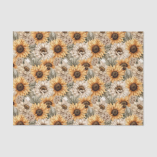 Rustikales Sonnenblumendeckenpapier Seidenpapier