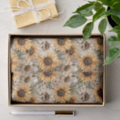 Rustikales Sonnenblumendeckenpapier Seidenpapier (Geschenk)