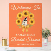 Rustikales Sonnenblumenfall-Brautparty Willkommen Acrylschild (Hochzeit)
