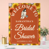 Rustikales Sonnenblumenfall-Brautparty Willkommen Acrylschild (Hochzeit)