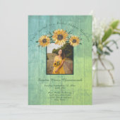 Rustikales Sonnenblumengeschirr Brautparty I Einladung (Stehend Vorderseite)