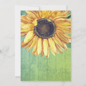 Rustikales Sonnenblumengeschirr Brautparty I Einladung (Rückseite)