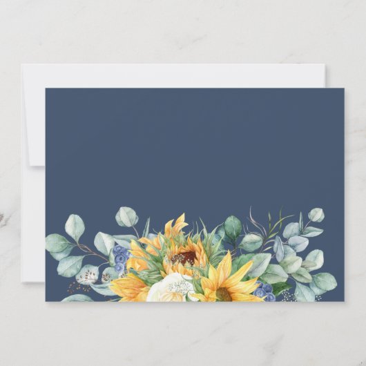 rustikales Sonnenblumenhaus Party Einladung (Rückseite)