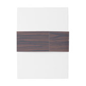 Rustikales Sonnenblumenholz-Monogramm Einladungsbanderole (Rückseitenbeispiel)