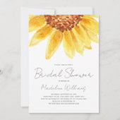 Rustikales Sonnenblumenland-Brautparty Einladung (Vorderseite)