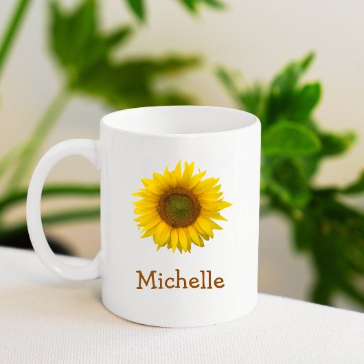 Rustikales Sonnenblumenland Kaffeetasse