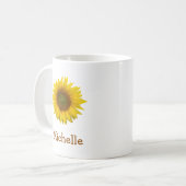 Rustikales Sonnenblumenland Kaffeetasse (Vorderseite Links)