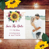 Rustikales Sonnenblumenlicht Foto Save the Date