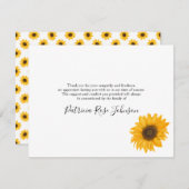 Rustikales Sonnenblumenmuster Beerdigung-Beileid Dankeskarte (Vorne/Hinten)