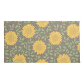 Rustikales Sonnenblumenmuster Kissenbezug (Rückseite)