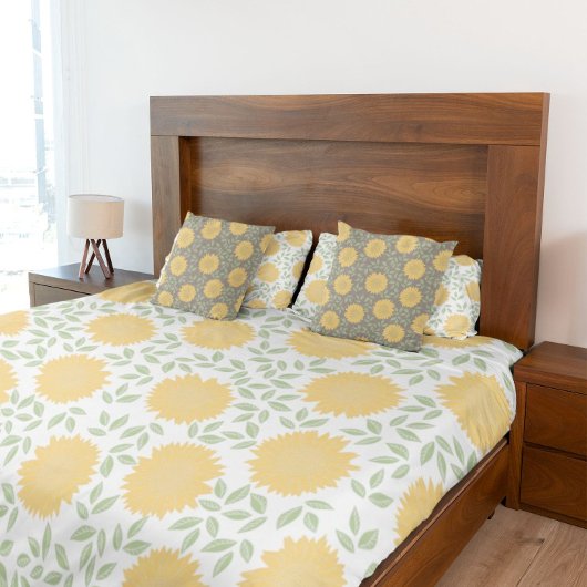 Rustikales Sonnenblumenmuster Kissenbezug