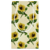 Rustikales Sonnenblumenmuster Land Kleine Geschenktüte (Vorderseite)