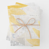 Rustikales Sonnenblumenpapier Geschenkpapier Set (Beispiel)