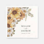 Rustikales Sonnenblumenpapier Napkin Serviette (Vorderseite)