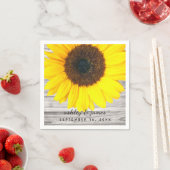 Rustikales Sonnenblumenpapier, Personalisiertes Pa Serviette (Beispiel)