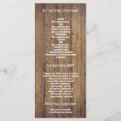 Rustikales Sonnenblumenprogramm Programm (Rückseite)