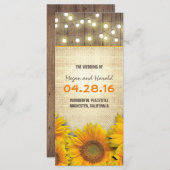 Rustikales Sonnenblumenprogramm Programm (Vorne/Hinten)