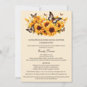 Rustikales Sonnenblumenschaum-Brautparty Einladung (Vorderseite)