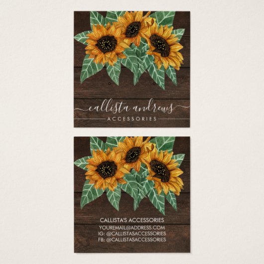 Rustikales Sonnenblumenschutzmittel (Vorne & Hinten)