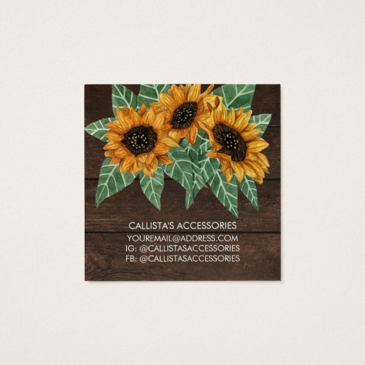 Rustikales Sonnenblumenschutzmittel (Rückseite)