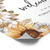 Rustikales Sonnenblumensiegel Poster (Ecke)