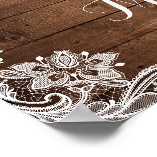 Rustikales Sonnenblumenstrandzeichen Poster (Ecke)