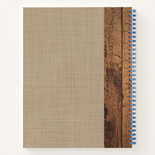 Rustikales Sonnenstudio-Rezept-Notebook Notizblock (Rückseite)