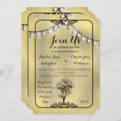 Rustikales Sonnenuntergang Einladung (Vorne/Hinten)