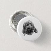 Rustikales Spinone-Abzeichen Button (Vorne & Hinten)