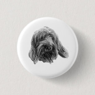 Rustikales Spinone-Abzeichen Button