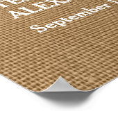 Rustikales Spitzen und Burlap Wedding Personalisie Poster (Ecke)