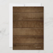 Rustikales Spitzenholz Vintag Luxushochzeit Einladung (Rückseite)