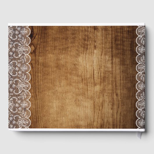 Rustikales Spitzenkonzert mit eigenem Markenauftri Gästebuch (Rückseite)