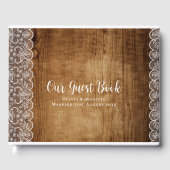 Rustikales Spitzenkonzert mit eigenem Markenauftri Gästebuch (Vorderseite)
