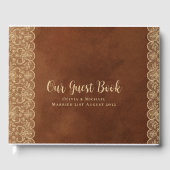 Rustikales Spitzenkonzert mit eigenem Markenauftri Gästebuch (Vorderseite)