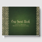 Rustikales Spitzenkonzert mit eigenem Markenauftri Gästebuch (Vorderseite)