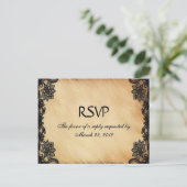 Rustikales Spitzenmenü UAWG RL101 Einladungspostkarte (Stehend Vorderseite)