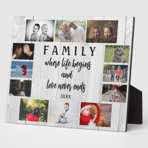 Rustikales Sprichwort der Familie Keepake FotoColl Fotoplatte