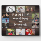 Rustikales Sprichwort der Familie Keepake FotoColl Fotoplatte (Vorderseite)