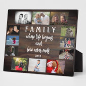 Rustikales Sprichwort der Familie Keepake FotoColl Fotoplatte (Seite)