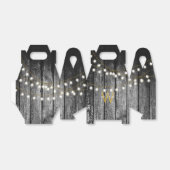 Rustikales Stall Black Wood Gold String Lights Mon Geschenkschachtel (Ungefaltet)