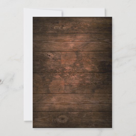 Rustikales Stall Holz String Lights Mason Jar Wedd Save The Date (Rückseite)