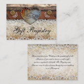 Rustikales Stallenheiratsregister Begleitkarte (Vorne/Hinten)