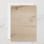 Rustikales Stallenholz - Hochzeit Save the Date Einladung (Rückseite)